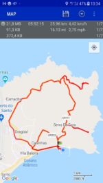 Bike and Hike Track unserer Rundtour um Porto Santos Osten.