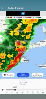 Wir liegen vor Anker und im Lee von Vineyard Haven. Gerade rechtzeitig.