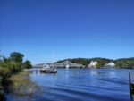 East Haddam Swing Bridge und das Goodspeed Opera House.