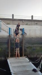 Menschenkette/Babykette bei Springtide.